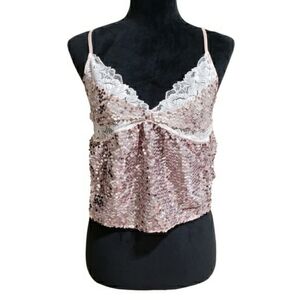 INTIMATELY FREE PEOPLE Women's Right Rhythm Sequin Cami NWT!